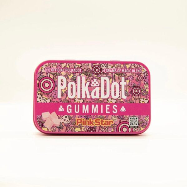 our Polkadot Pink Star Gummies are the best. Star gummies shaped like polka dots A tasty and entertaining delicacy, Pink Star Gummies for sale